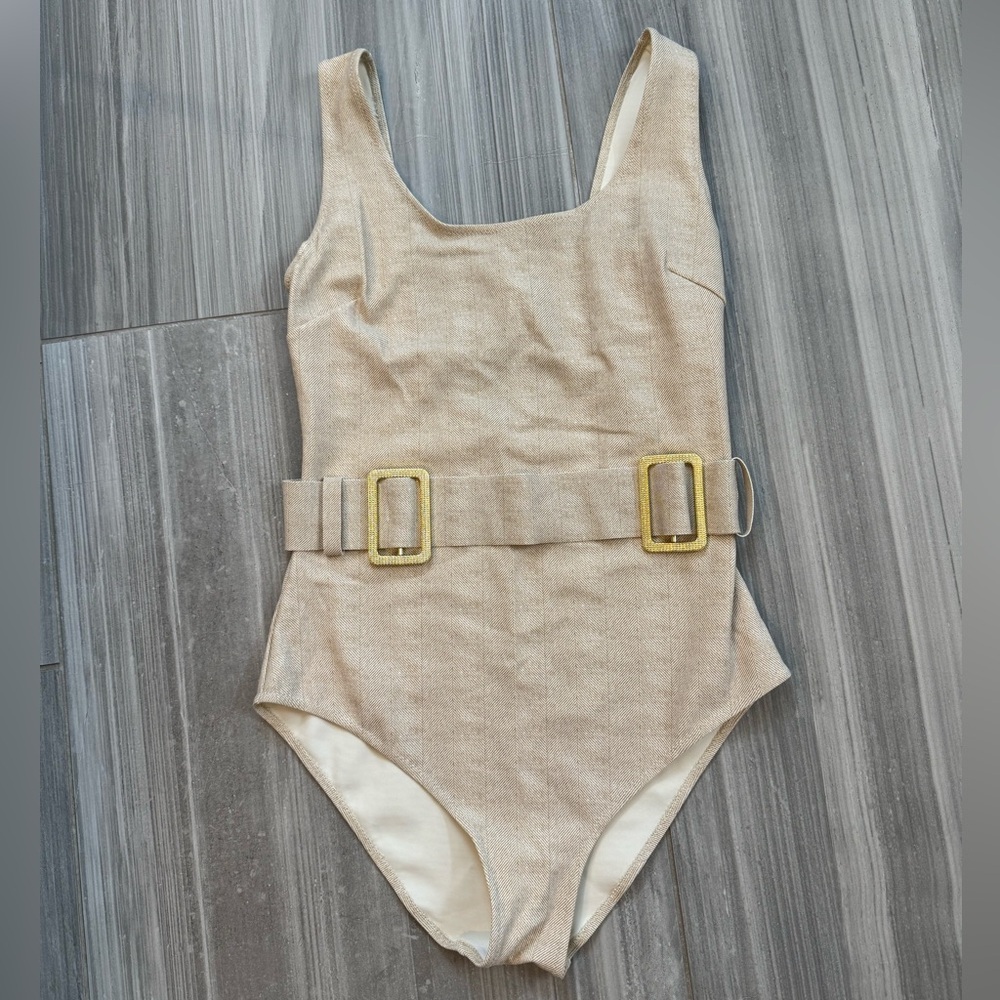 Chiara Boni La Petite Robe Belted One Piece Swimsuit – IT 44 (US 8)